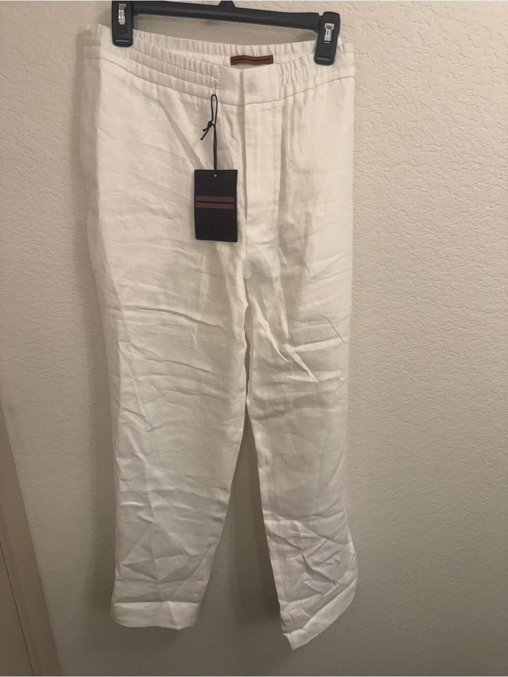 Zegna White Linen Trousers IT 52 / US 36